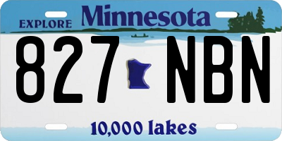MN license plate 827NBN