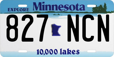 MN license plate 827NCN