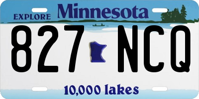 MN license plate 827NCQ