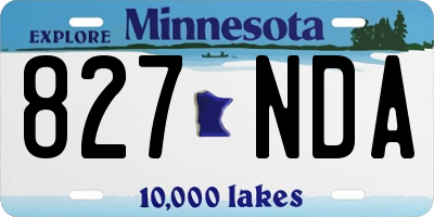 MN license plate 827NDA