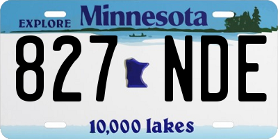 MN license plate 827NDE