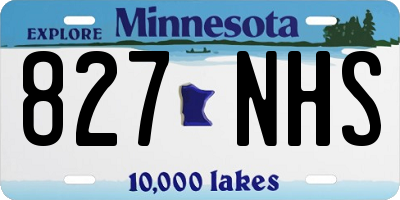 MN license plate 827NHS