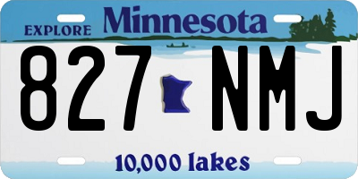 MN license plate 827NMJ