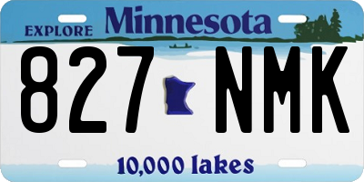 MN license plate 827NMK