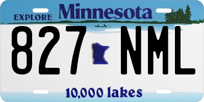 MN license plate 827NML