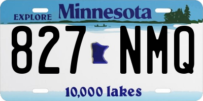 MN license plate 827NMQ
