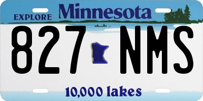 MN license plate 827NMS