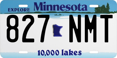 MN license plate 827NMT