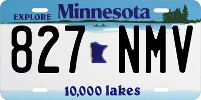 MN license plate 827NMV