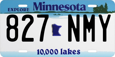 MN license plate 827NMY