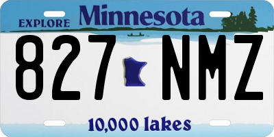 MN license plate 827NMZ