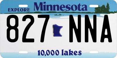 MN license plate 827NNA