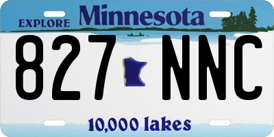 MN license plate 827NNC