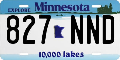 MN license plate 827NND