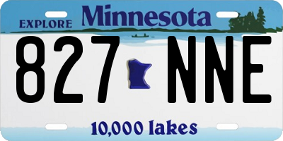 MN license plate 827NNE
