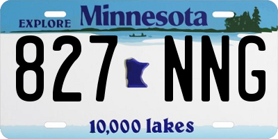 MN license plate 827NNG