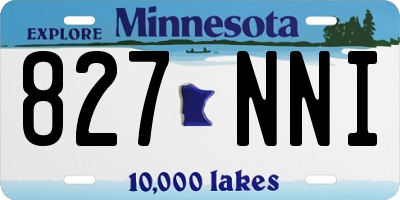 MN license plate 827NNI