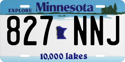 MN license plate 827NNJ