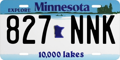 MN license plate 827NNK