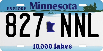 MN license plate 827NNL