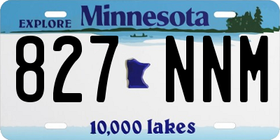 MN license plate 827NNM