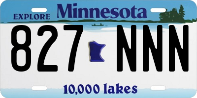 MN license plate 827NNN