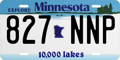 MN license plate 827NNP