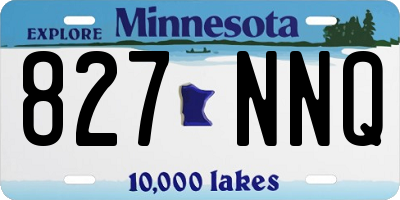 MN license plate 827NNQ