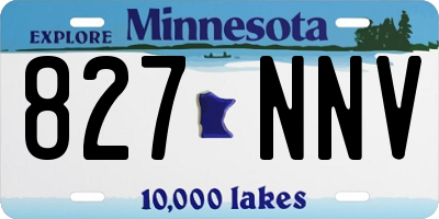 MN license plate 827NNV