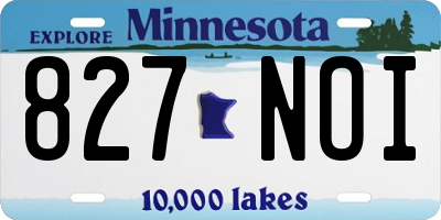 MN license plate 827NOI