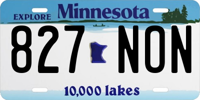 MN license plate 827NON