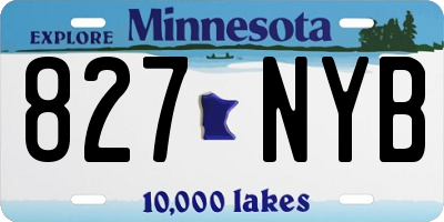 MN license plate 827NYB