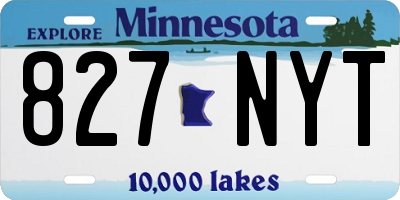 MN license plate 827NYT