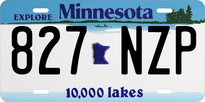 MN license plate 827NZP