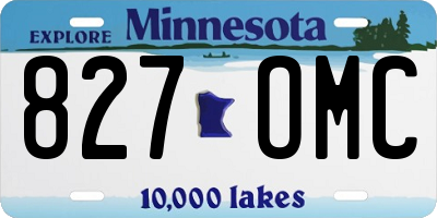 MN license plate 827OMC
