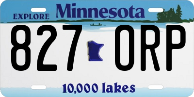 MN license plate 827ORP