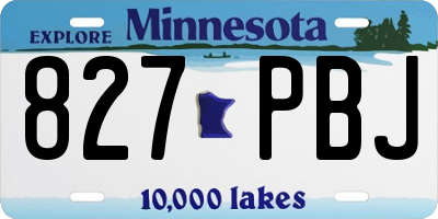 MN license plate 827PBJ