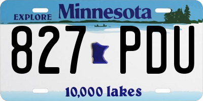 MN license plate 827PDU