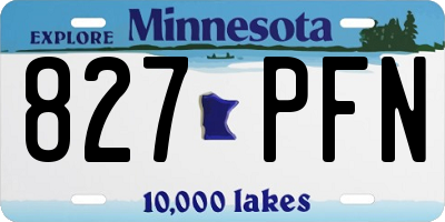 MN license plate 827PFN