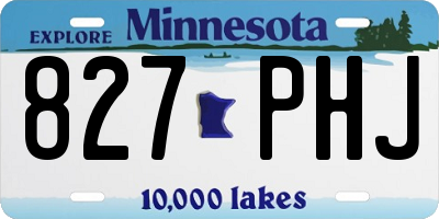 MN license plate 827PHJ