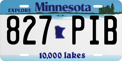 MN license plate 827PIB