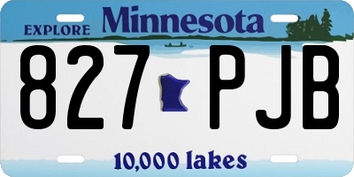 MN license plate 827PJB