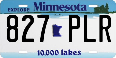 MN license plate 827PLR