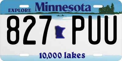 MN license plate 827PUU