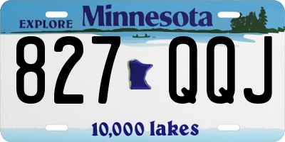 MN license plate 827QQJ