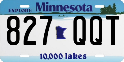 MN license plate 827QQT