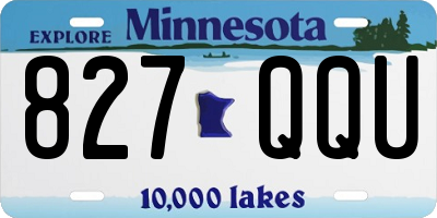 MN license plate 827QQU