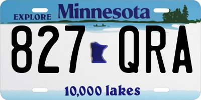 MN license plate 827QRA