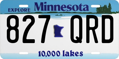 MN license plate 827QRD
