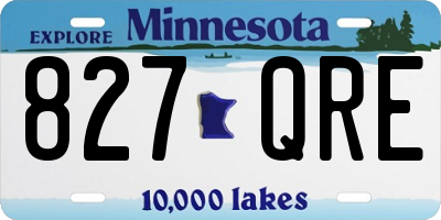 MN license plate 827QRE